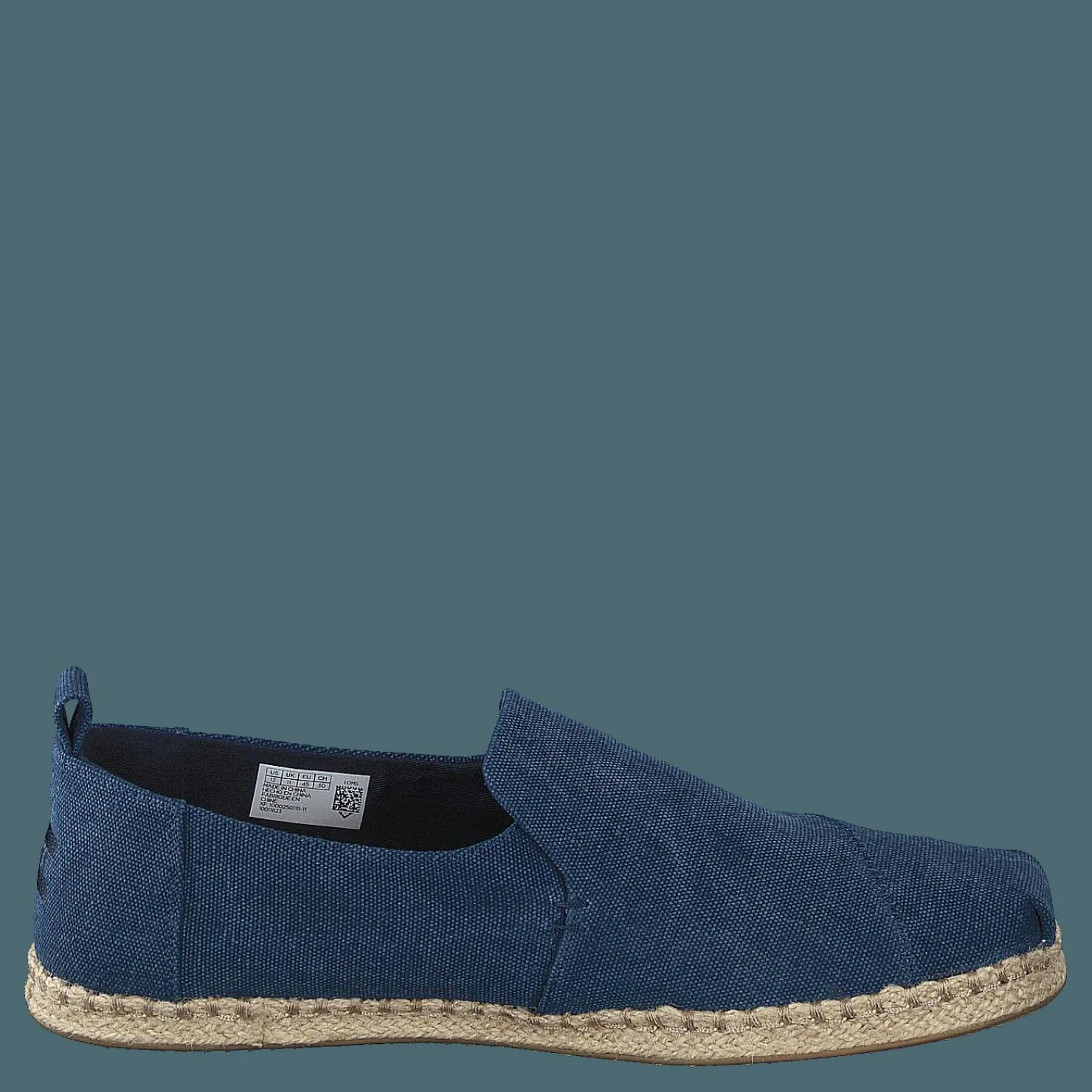 Toms Navy Washed Canvas Mn Dalr Esp Navy Turkos och Blå Best