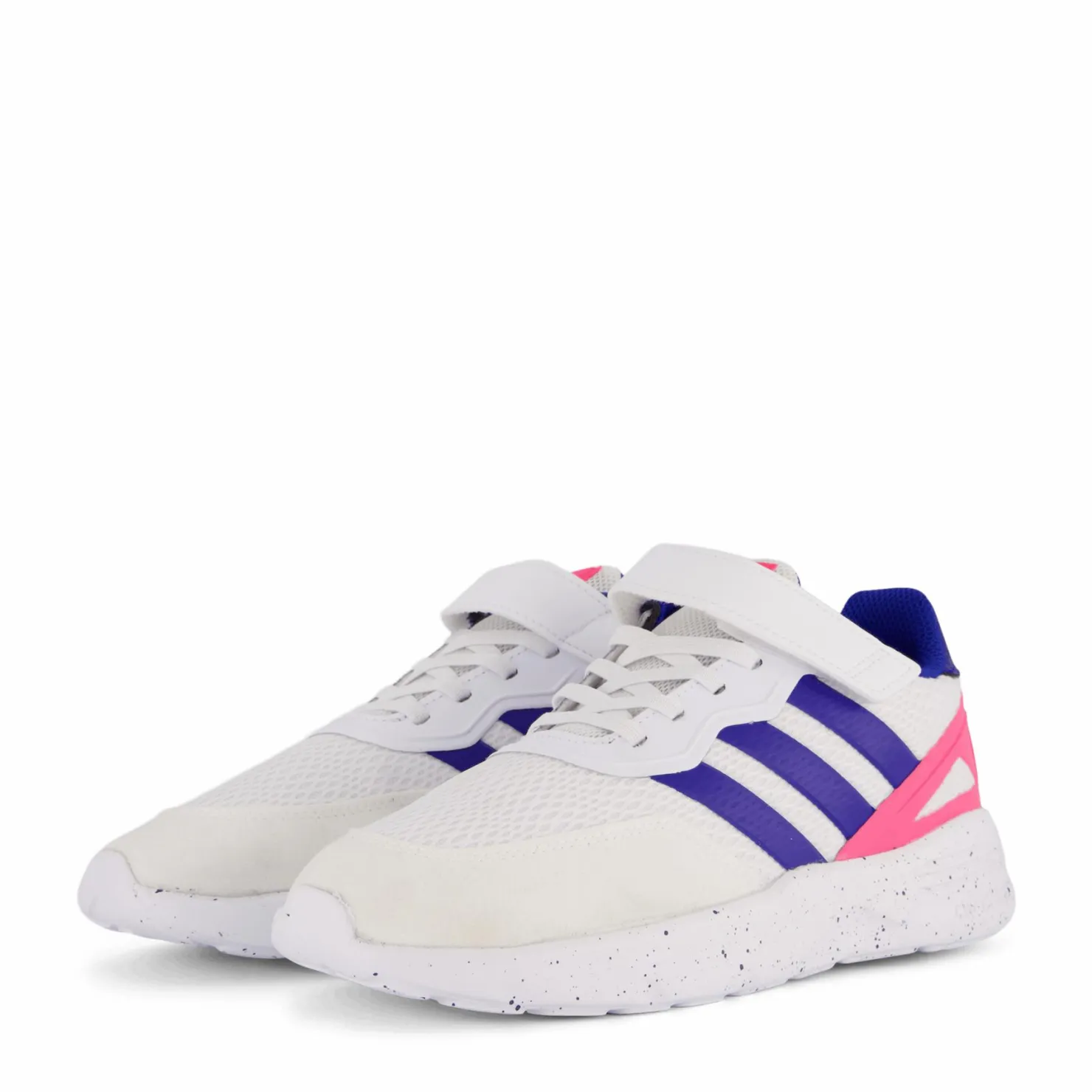 adidas Nebzed Elastic Lace Top Strap Shoes Cloud White / Royal Blue / Lucid Pink Vit Sale