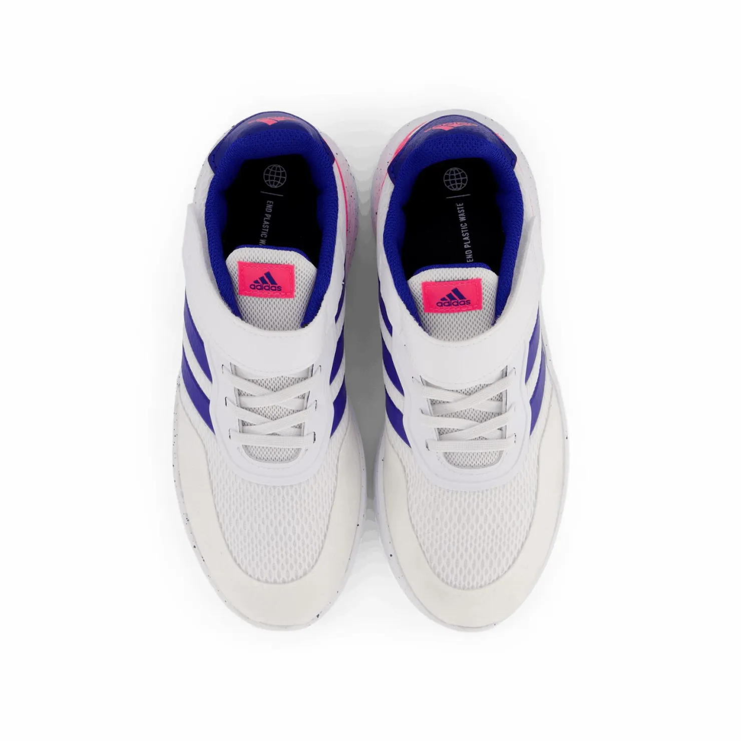 adidas Nebzed Elastic Lace Top Strap Shoes Cloud White / Royal Blue / Lucid Pink Vit Sale