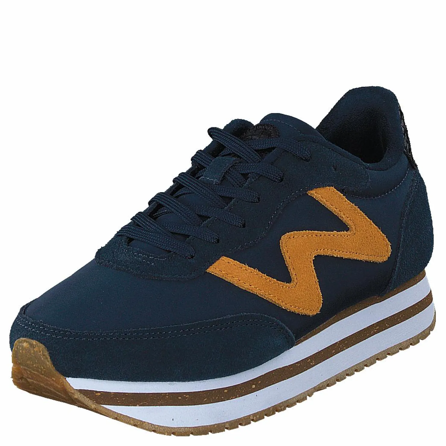 Woden Olivia Plateau Ii Navy/autumn Blaze Blå Best