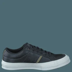 Converse One Star Black/gold/egret Guld, Blå och Svart Clearance