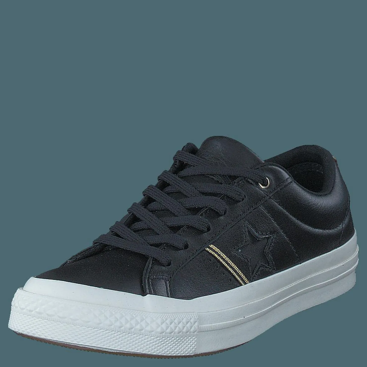 Converse One Star Black/gold/egret Guld, Blå och Svart Clearance