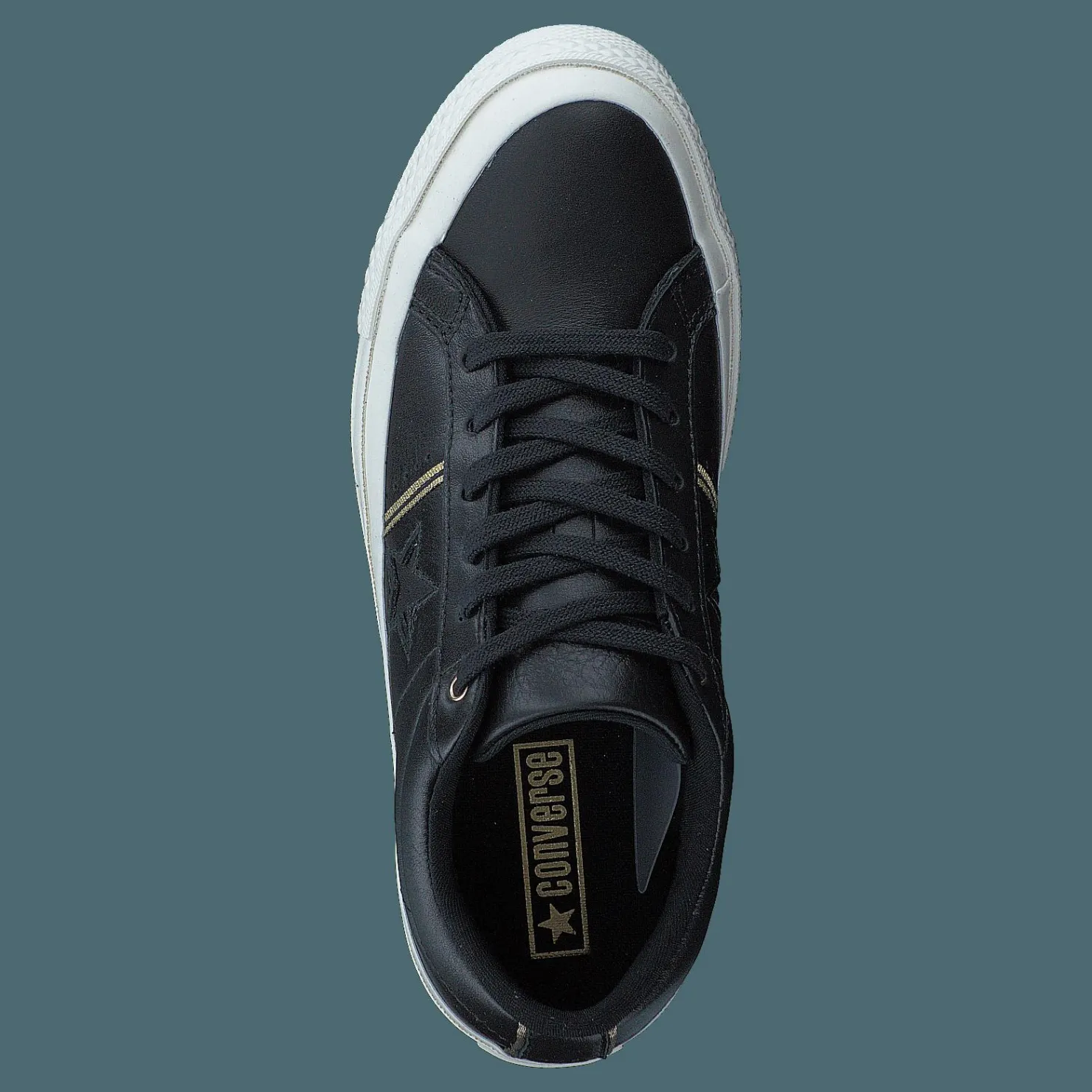 Converse One Star Black/gold/egret Guld, Blå och Svart Clearance