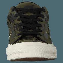 Converse One Star Herbal/light Gold/egret Guld, Beige och Grön New