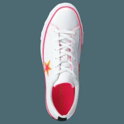 Converse One Star Platform White / Racer Pink / Orange Vit