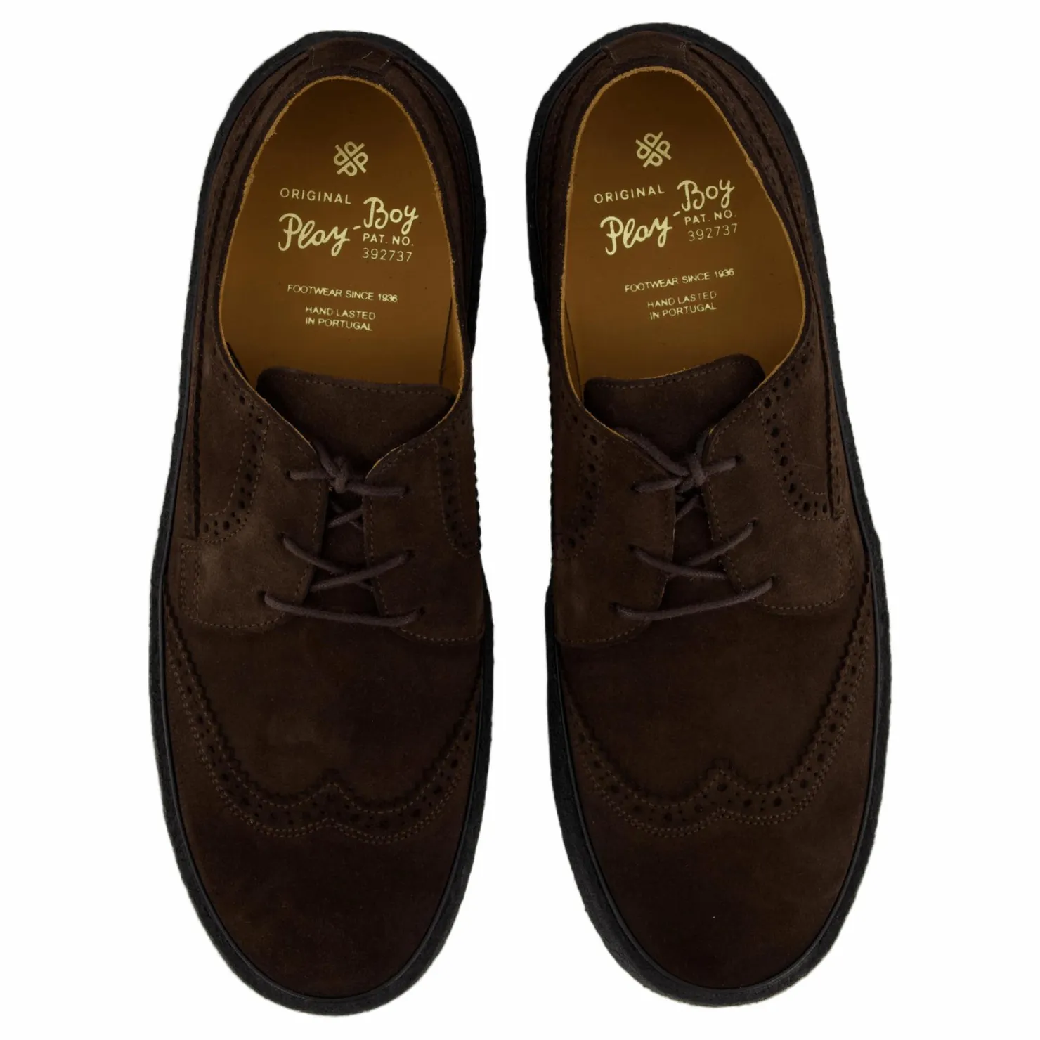 Playboy Footwear Org.22 Dk. Brown Suede Brun Clearance