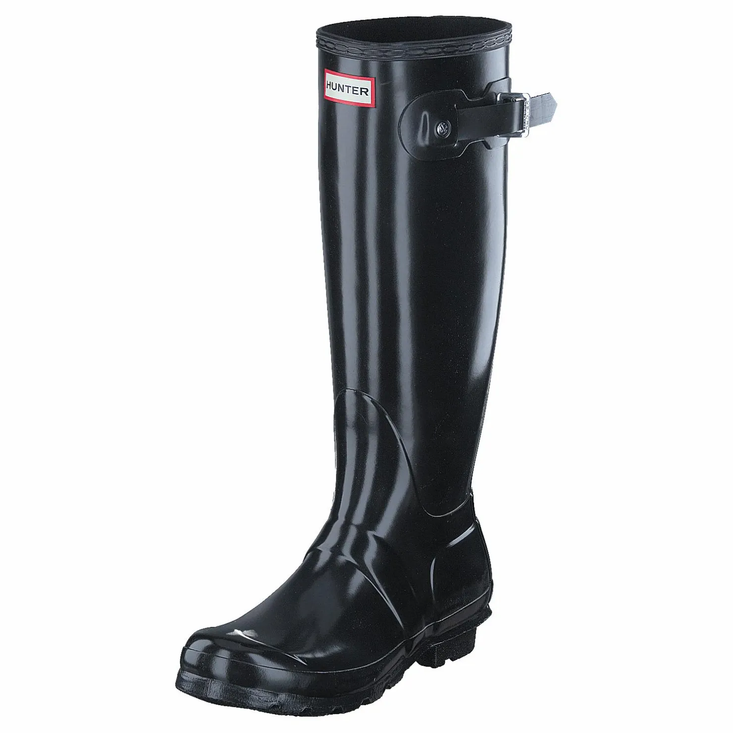 Hunter Original Tall Gloss Black Svart Best