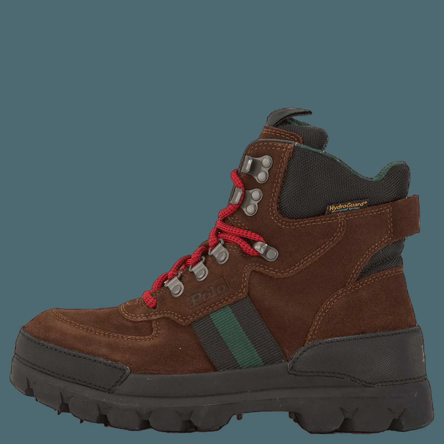 Polo Ralph Lauren Oslo Waterproof Suede & Oxford Boot Chocolate Brown/Rl2000 Red Röd och Brun Best