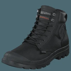Palladium Pampa Shield Wp+ Lth Black Svart Outlet