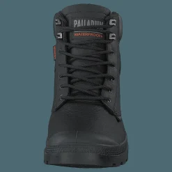 Palladium Pampa Shield Wp+ Lth Black Svart Outlet