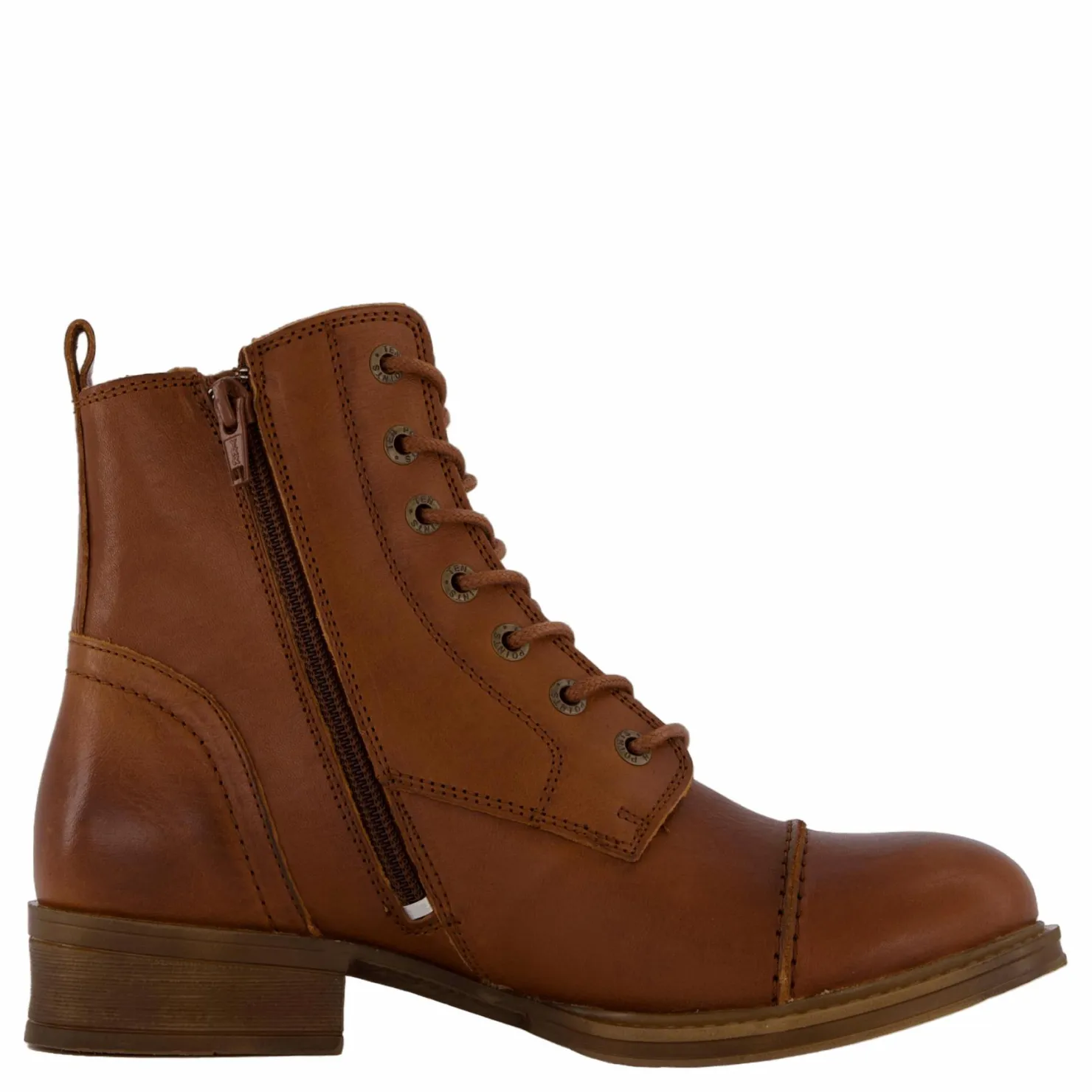 Ten Points Pandora Laced Boots Cognac Brun Hot