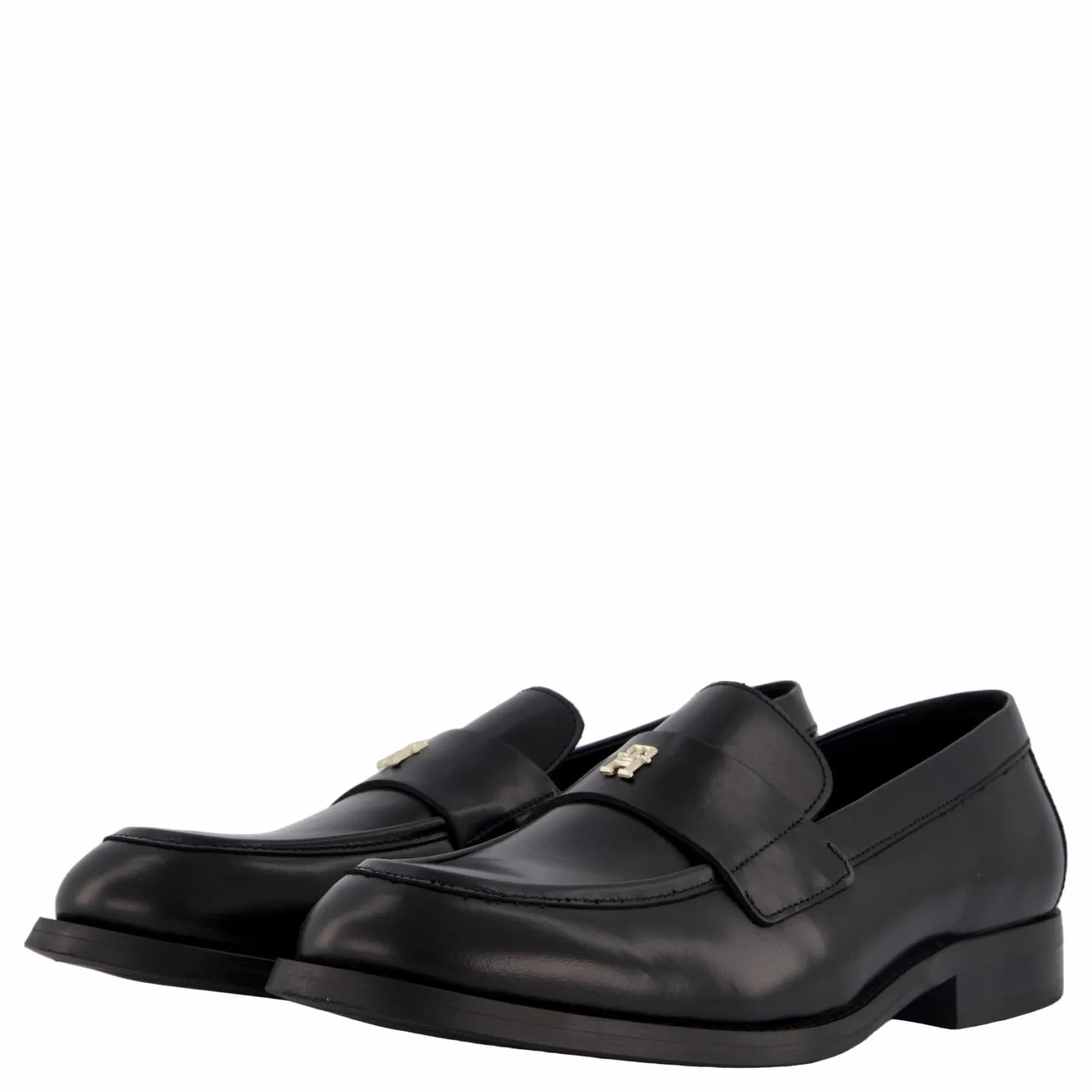 Tommy Hilfiger Party Abrasivato Leather Loafe Black Svart Outlet