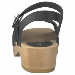 Swedish Hasbeens Peep Toe Low Black Beige och Grå Discount