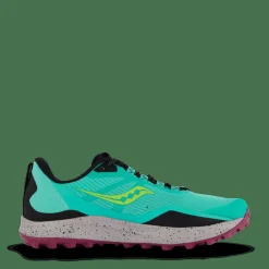 Saucony Peregrine 12 Cool Mint/acid Flerfärgad Clearance