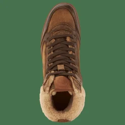 Polo Ralph Lauren Polo Crt Hgh-sneakers-low Top Brown Brun New