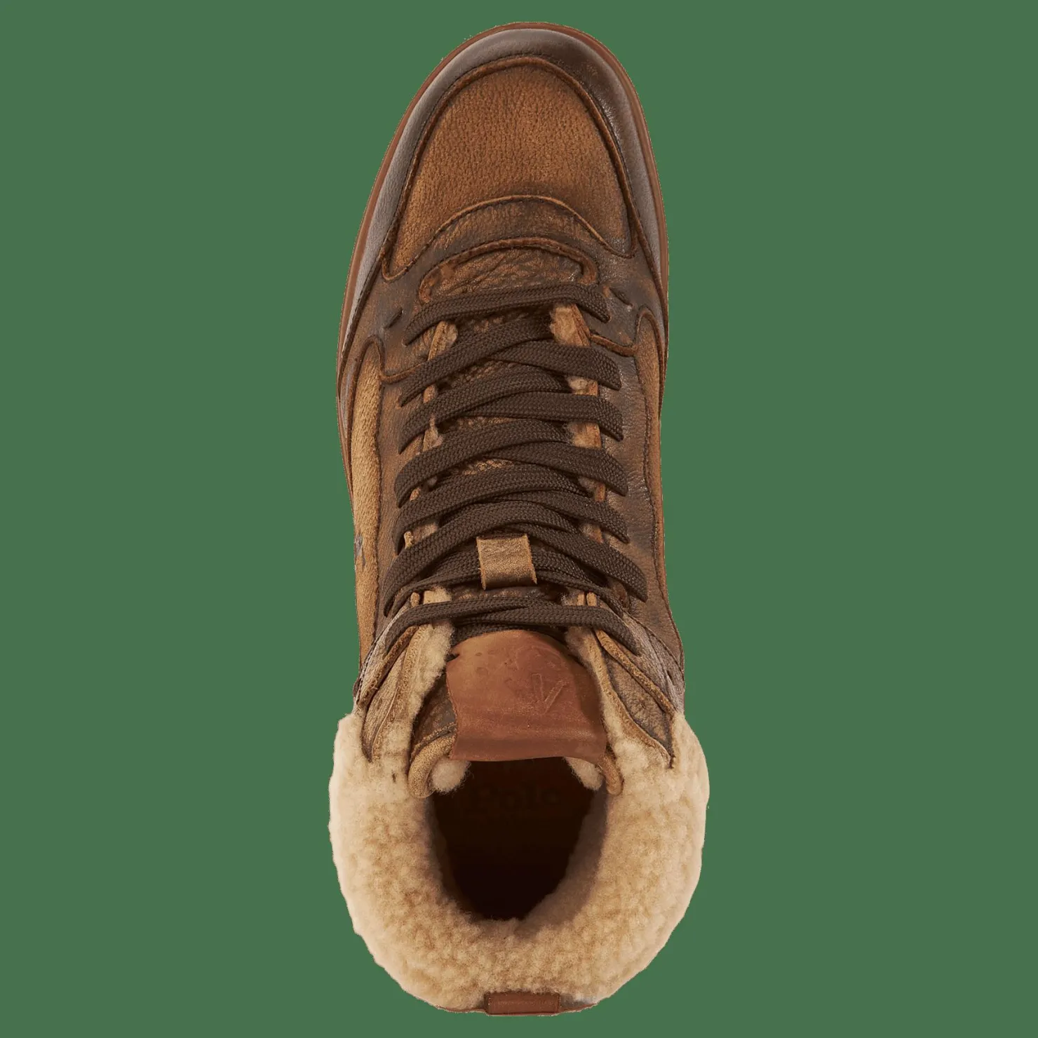 Polo Ralph Lauren Polo Crt Hgh-sneakers-low Top Brown Brun New