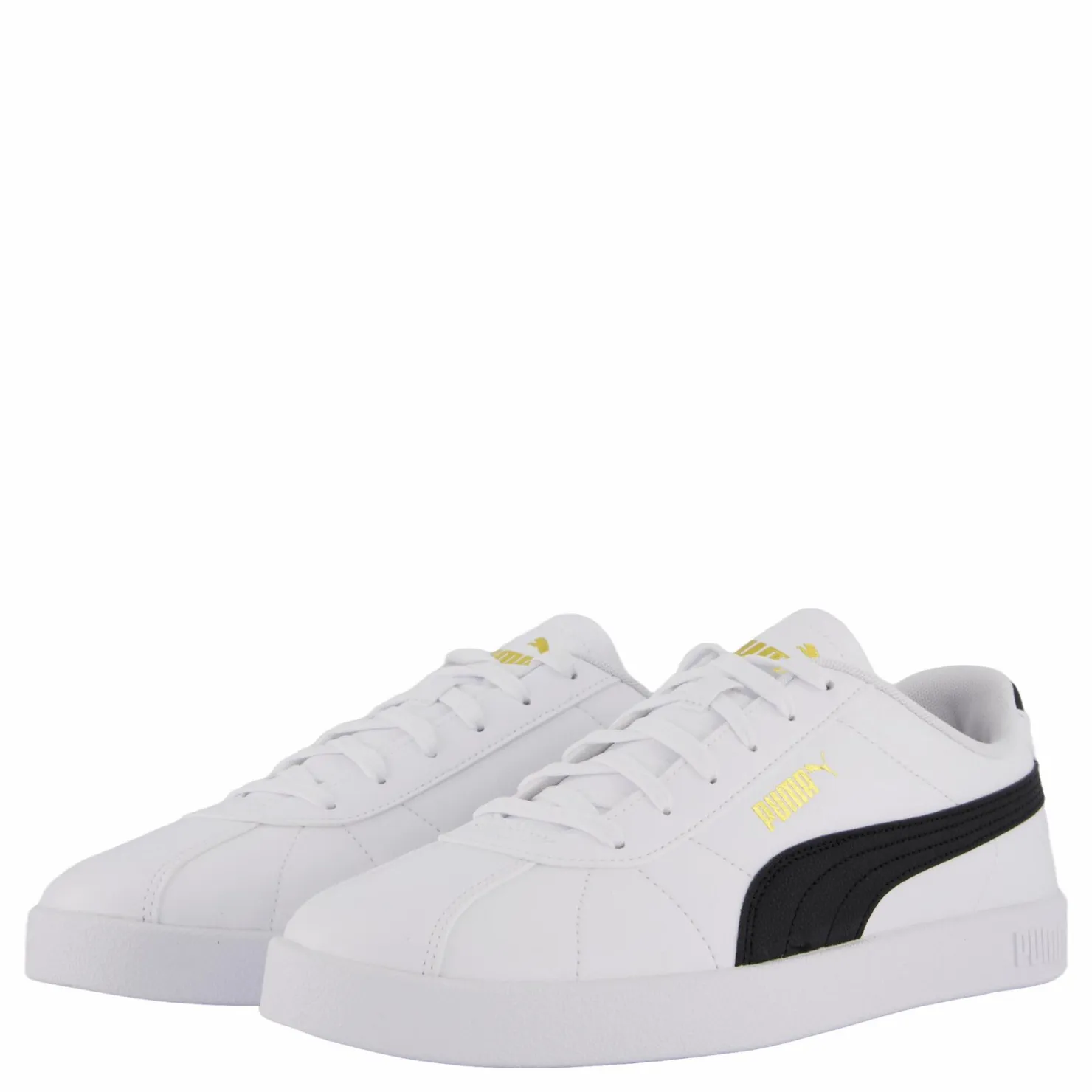 Puma Club Ii Sl White- Black- Gol Vit Clearance
