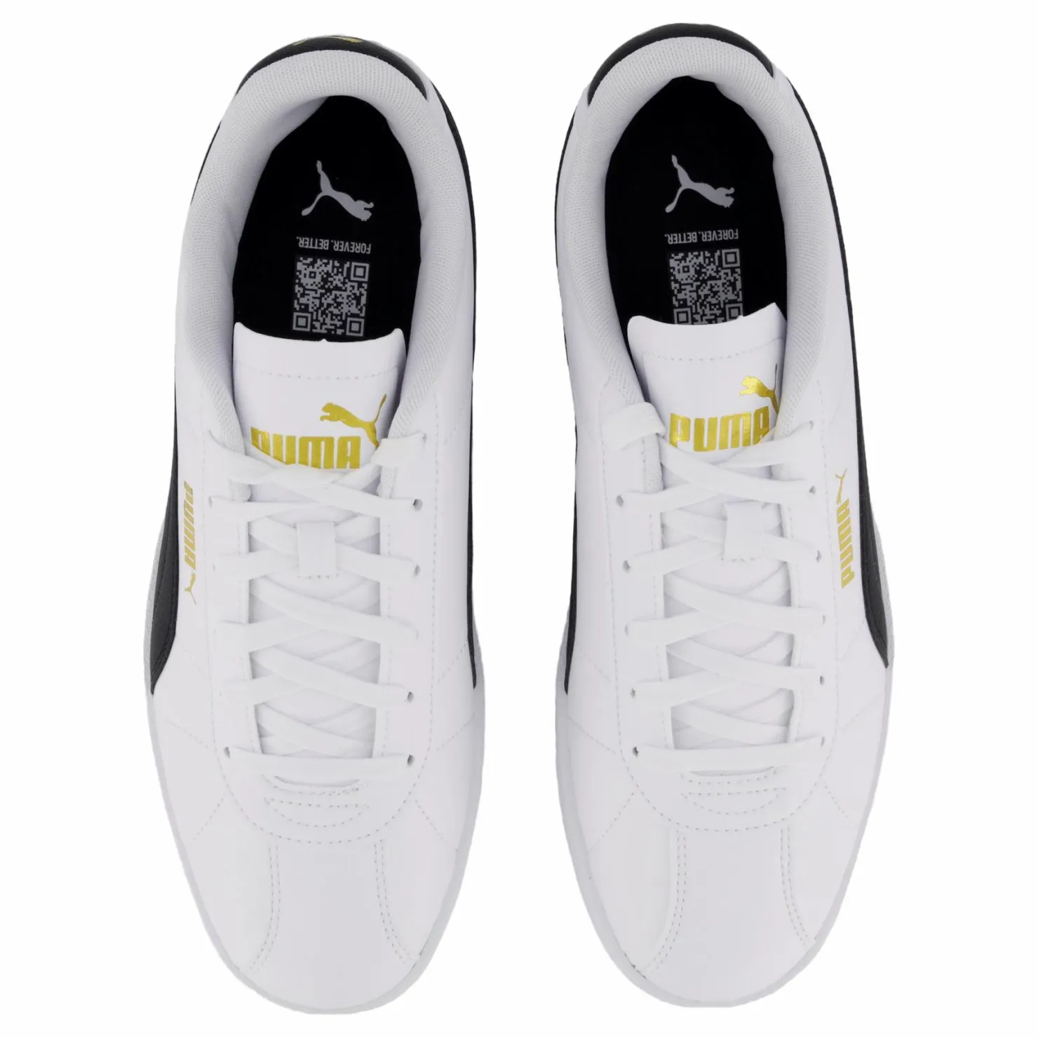 Puma Club Ii Sl White- Black- Gol Vit Clearance