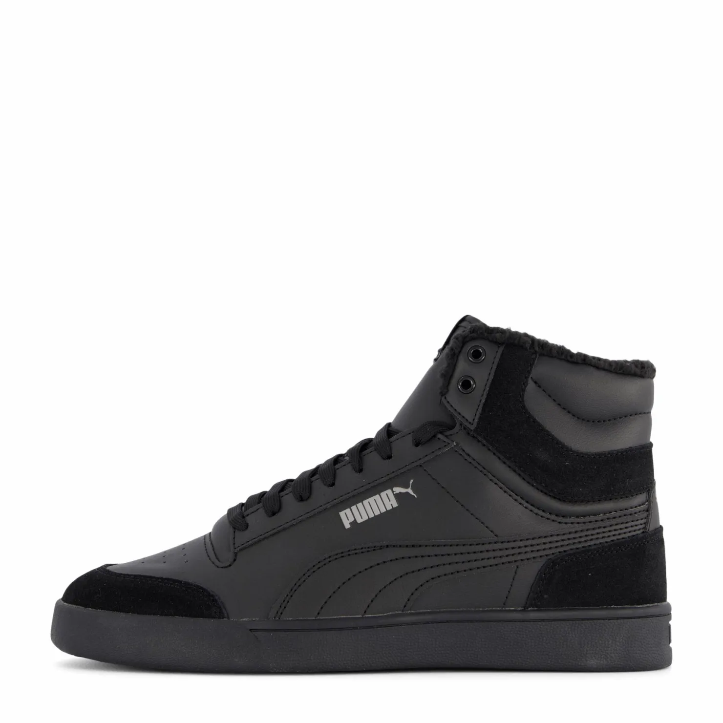 Puma Shuffle Mid Fur Black- Black-steel Gr Svart New