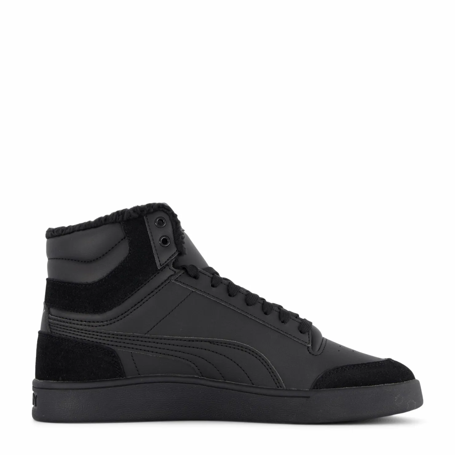 Puma Shuffle Mid Fur Black- Black-steel Gr Svart New