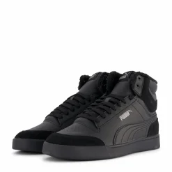 Puma Shuffle Mid Fur Black- Black-steel Gr Svart New