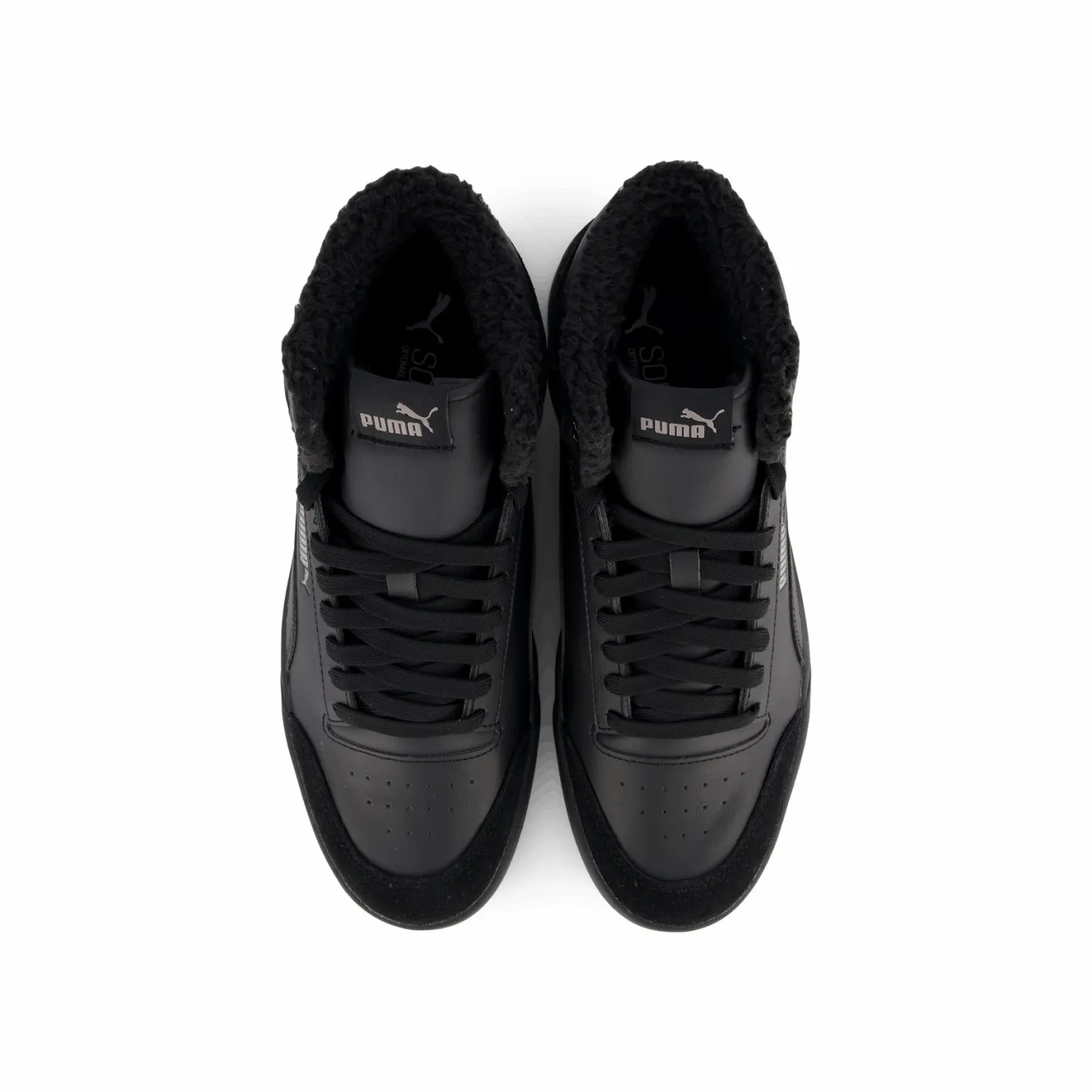 Puma Shuffle Mid Fur Black- Black-steel Gr Svart New