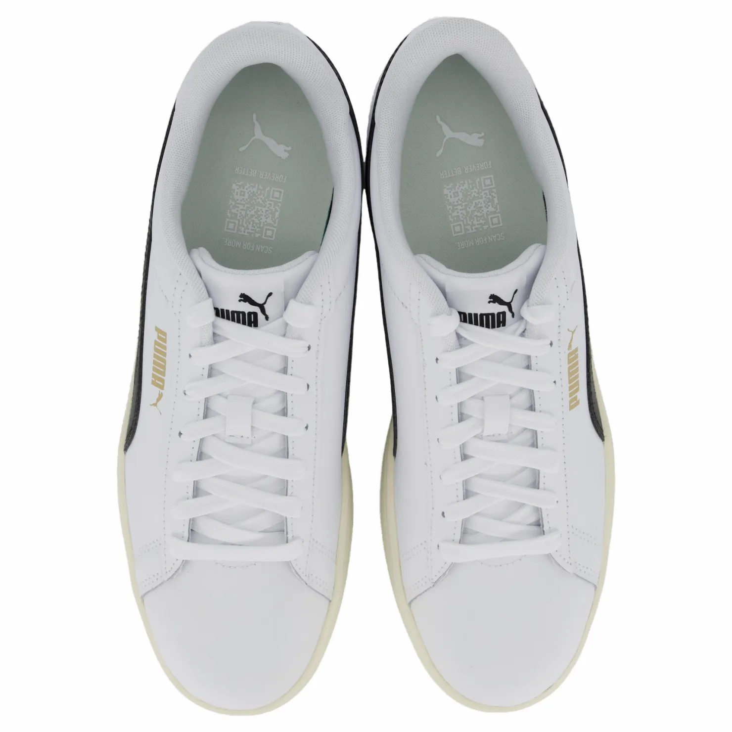 Puma Smash 3.0 L White- Black- Gol Vit New