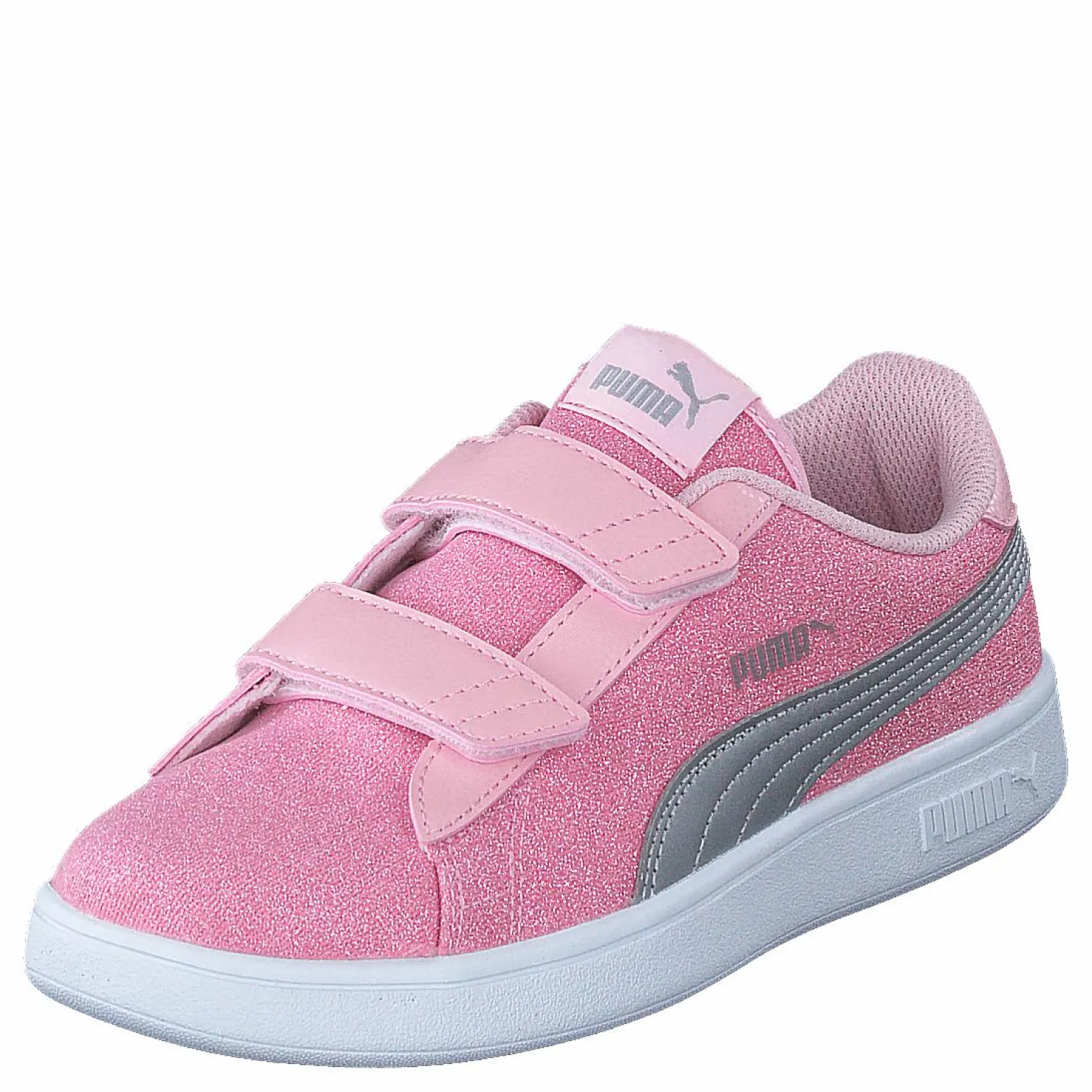 Puma Smash V2 Glitz Glam V Ps Almond Blossom- Silver Rosa New