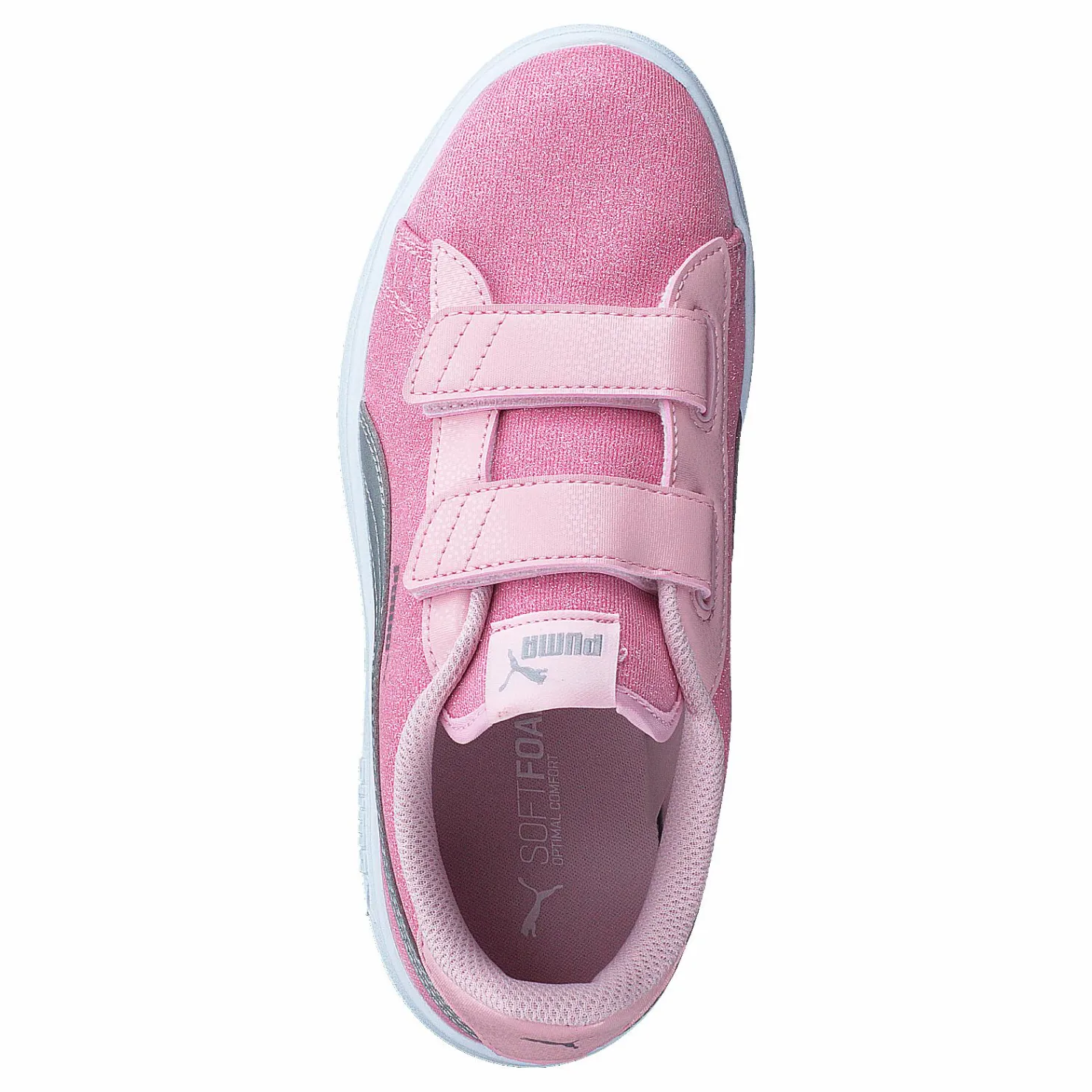 Puma Smash V2 Glitz Glam V Ps Almond Blossom- Silver Rosa New