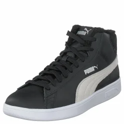 Puma Smash V2 Mid L Fur Jr Black- White Svart Online