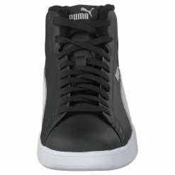 Puma Smash V2 Mid L Fur Jr Black- White Svart Online