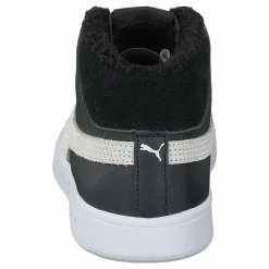 Puma Smash V2 Mid L Fur Jr Black- White Svart Online