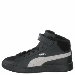 Puma Smash V2 Mid L Fur Ps Black-whisper White Svart New
