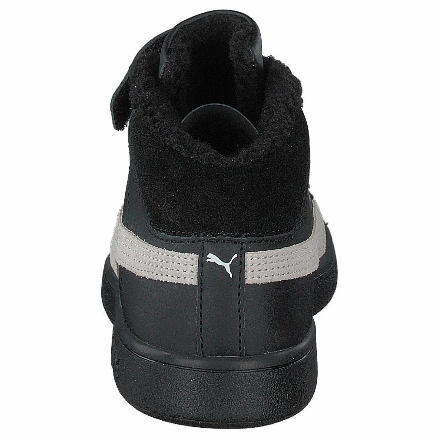 Puma Smash V2 Mid L Fur Ps Black-whisper White Svart New