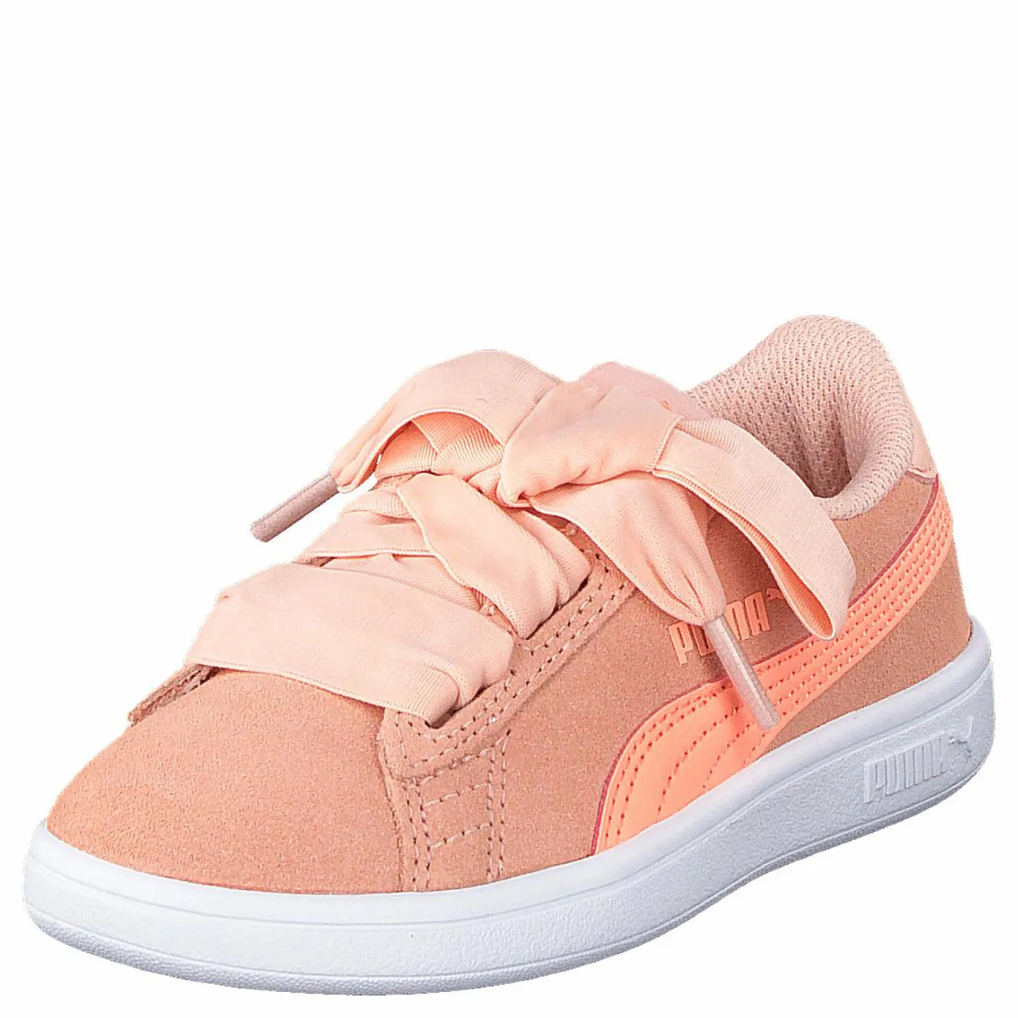 Puma Smash V2 Ribbon Ac Ps Peach Bud-bright Peach Rosa och Beige Sale