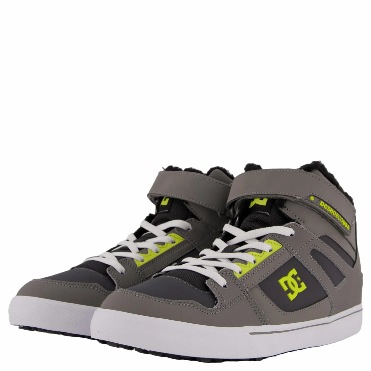DC Shoes Pure High-top Wnt Ev Grey/grey/green Grå Online