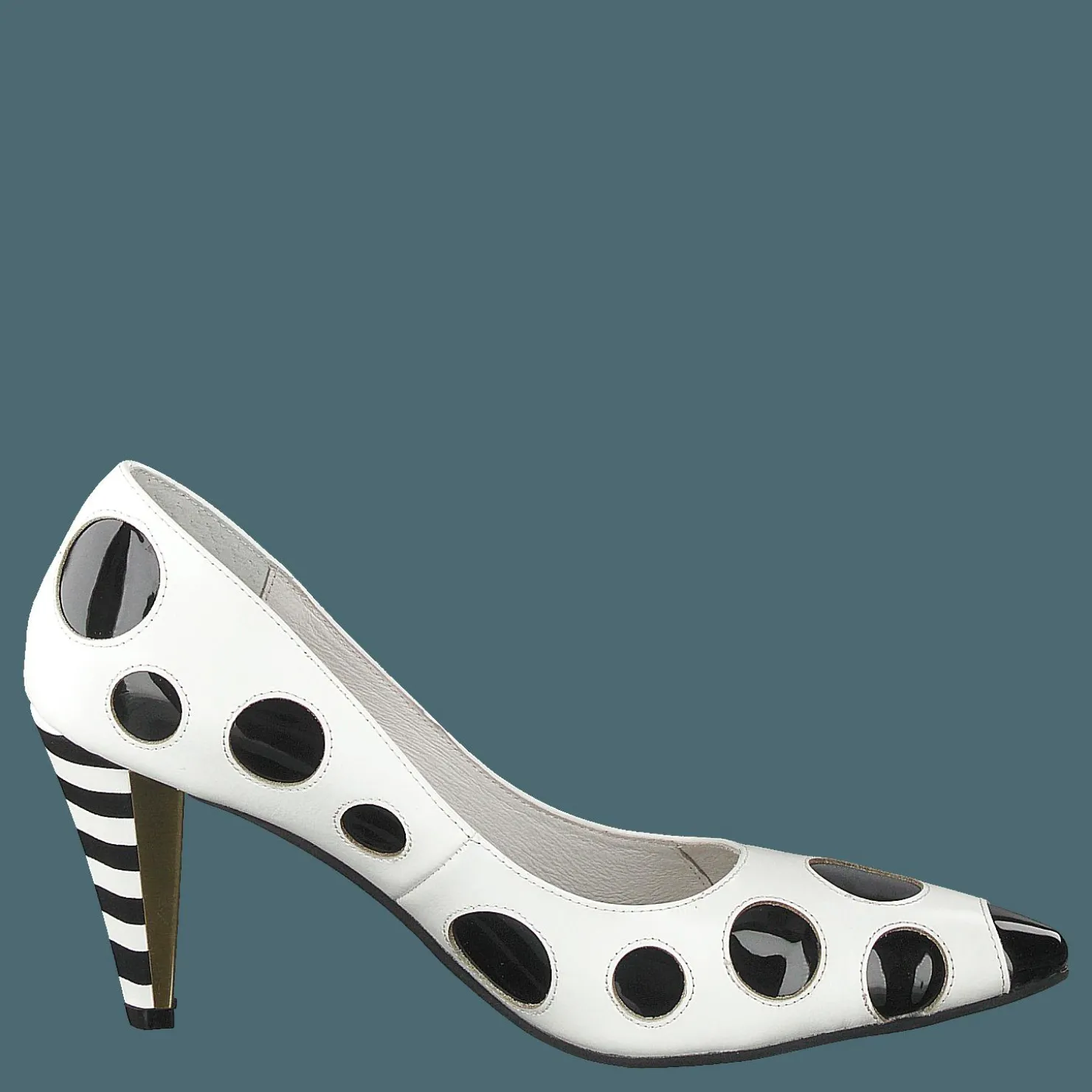 Lola Ramona Ramona White/black Dots Vit Sale
