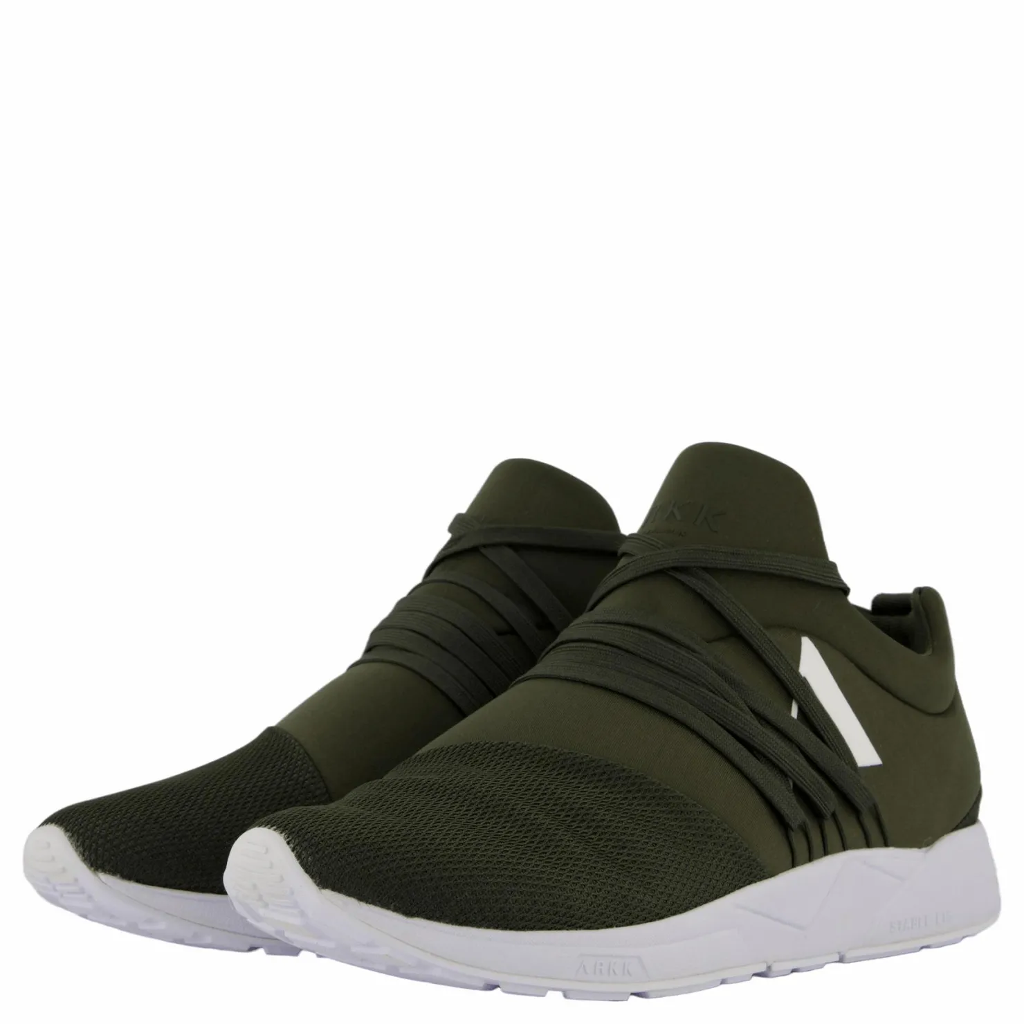 ARKK Copenhagen Raven Mesh PET S-E15 Dark Army White - Men Vit Outlet