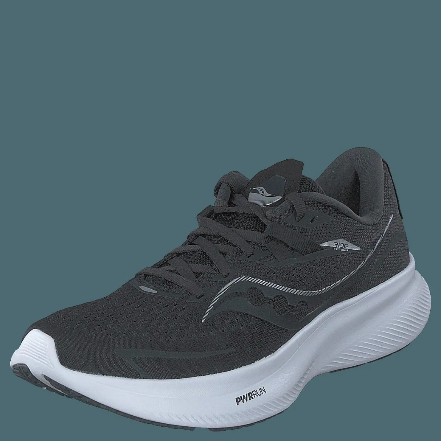Saucony Ride 15 Black/white Svart Best
