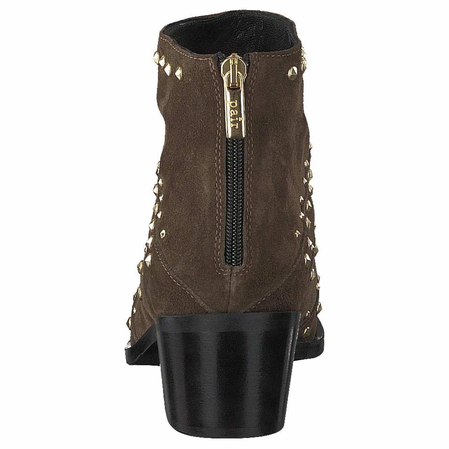 A Pair Rivet Flat Boot Softy Olivia, Rivets Oro Brun Hot