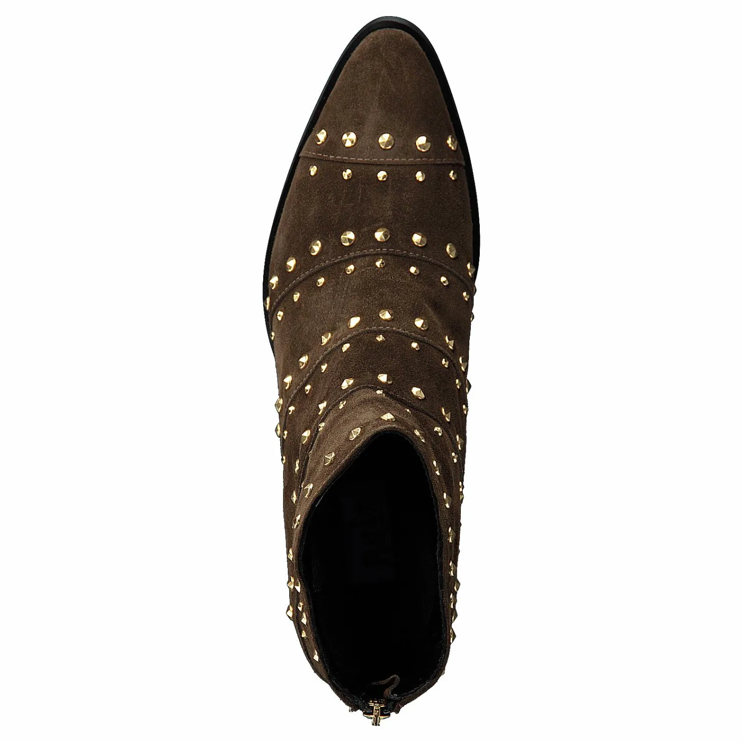 A Pair Rivet Flat Boot Softy Olivia, Rivets Oro Brun Hot