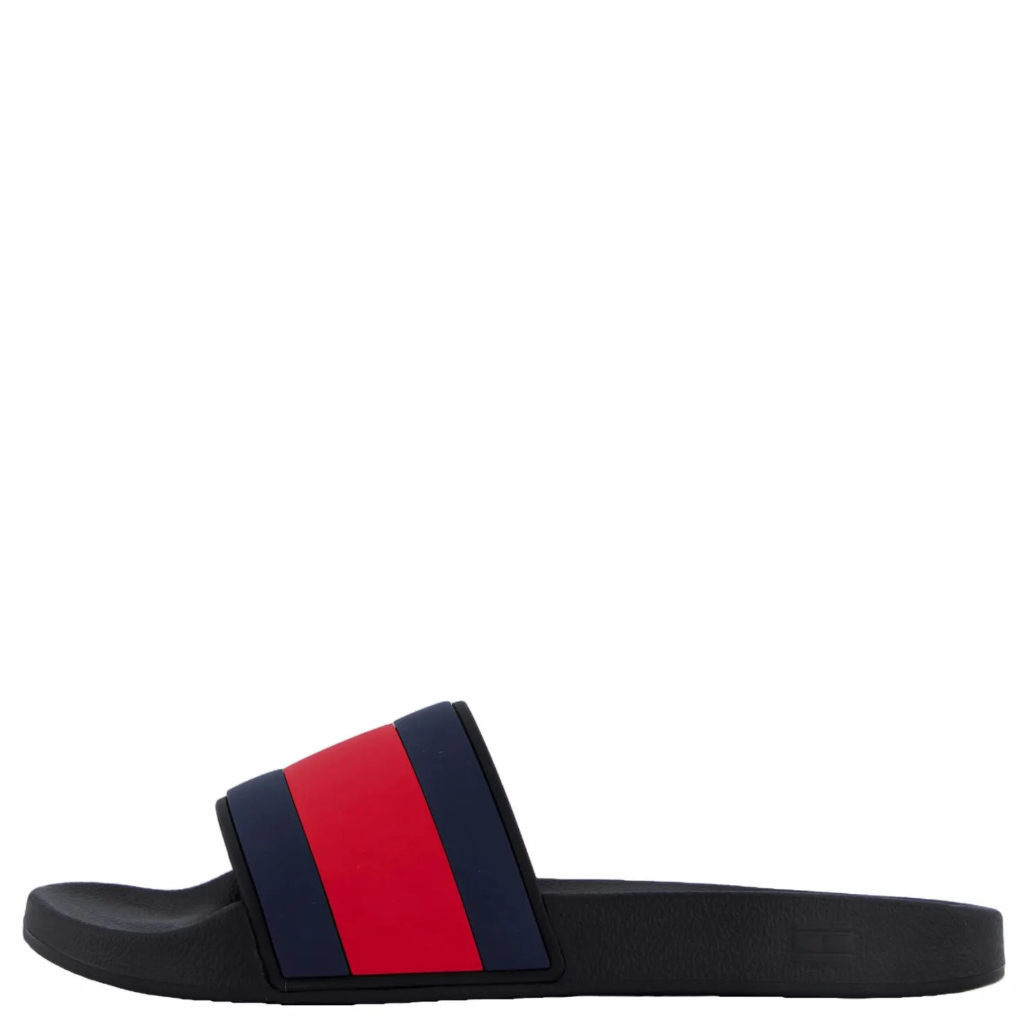 Tommy Hilfiger Rubber Th Flag Pool Slide Black Blå Discount
