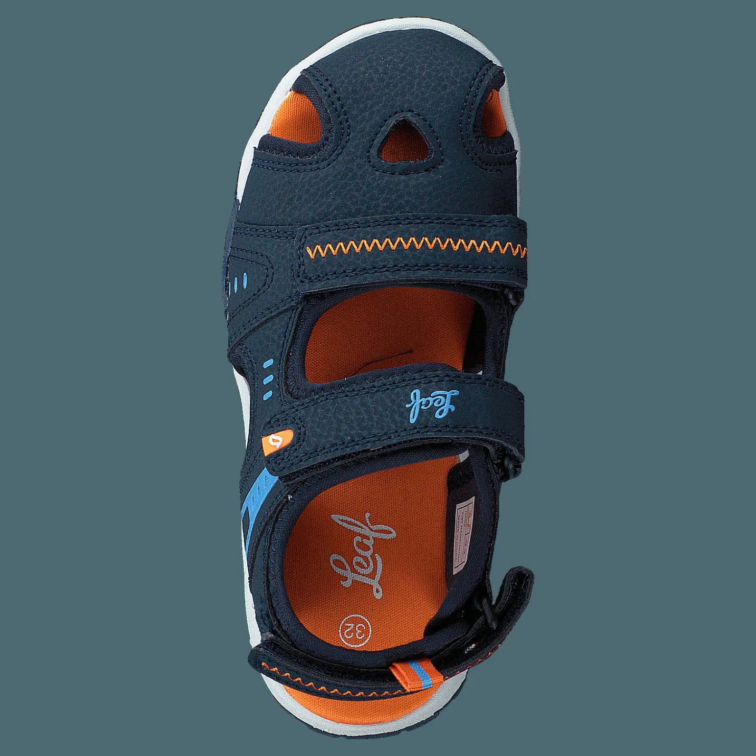 Leaf Runn Navy/orange Blå Discount