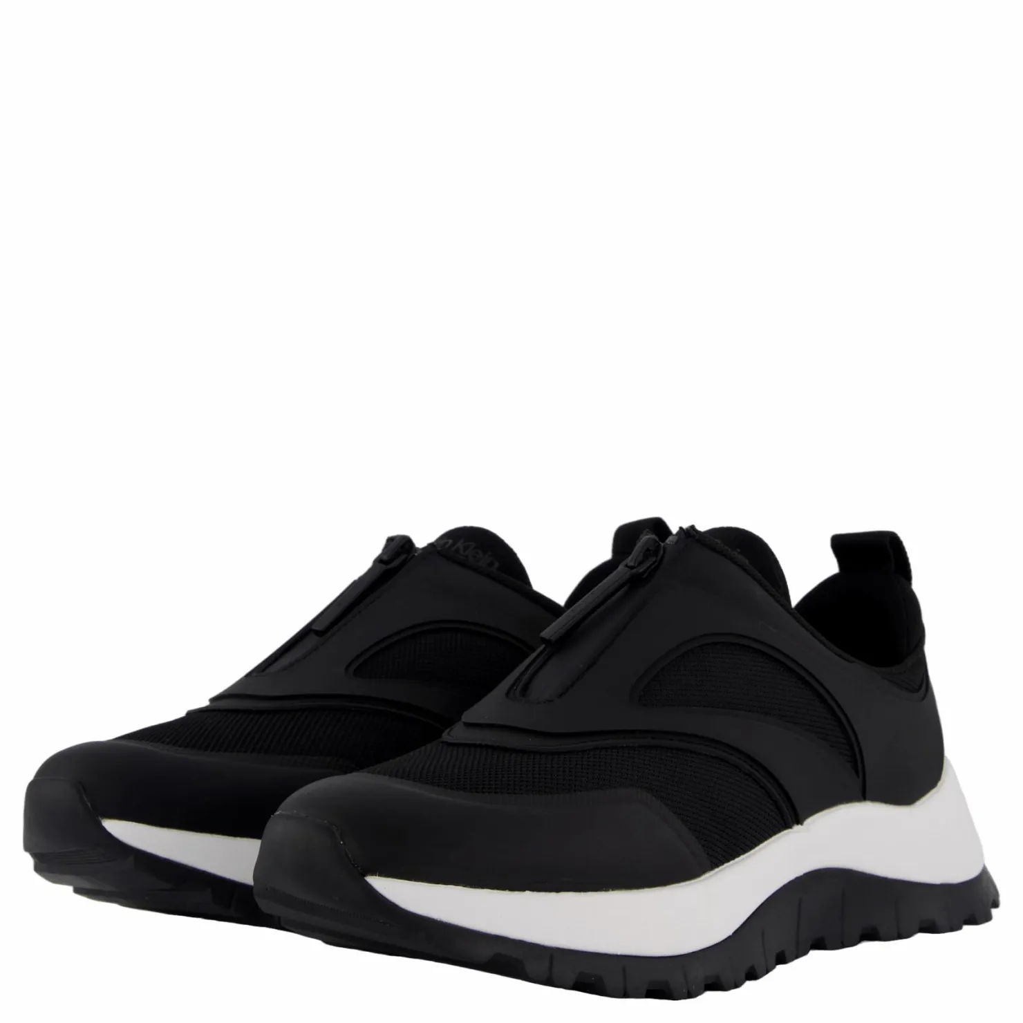 Calvin Klein Runner Slip On W/zip Mix M Ck Black Svart Hot
