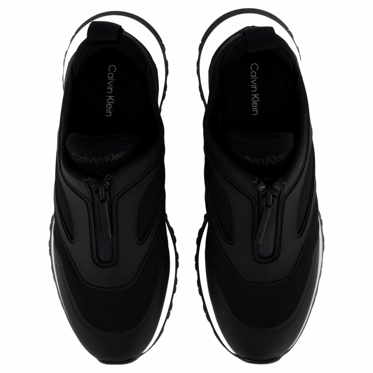 Calvin Klein Runner Slip On W/zip Mix M Ck Black Svart Hot