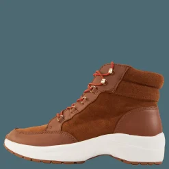 Lauren Ralph Lauren Rylee Suede & Leather High-Top Sneaker Whiskey/Deep Saddle Tan Brun Sale