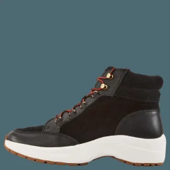 Lauren Ralph Lauren Rylee Suede & Leather High-Top Sneaker Black/Black Svart Discount