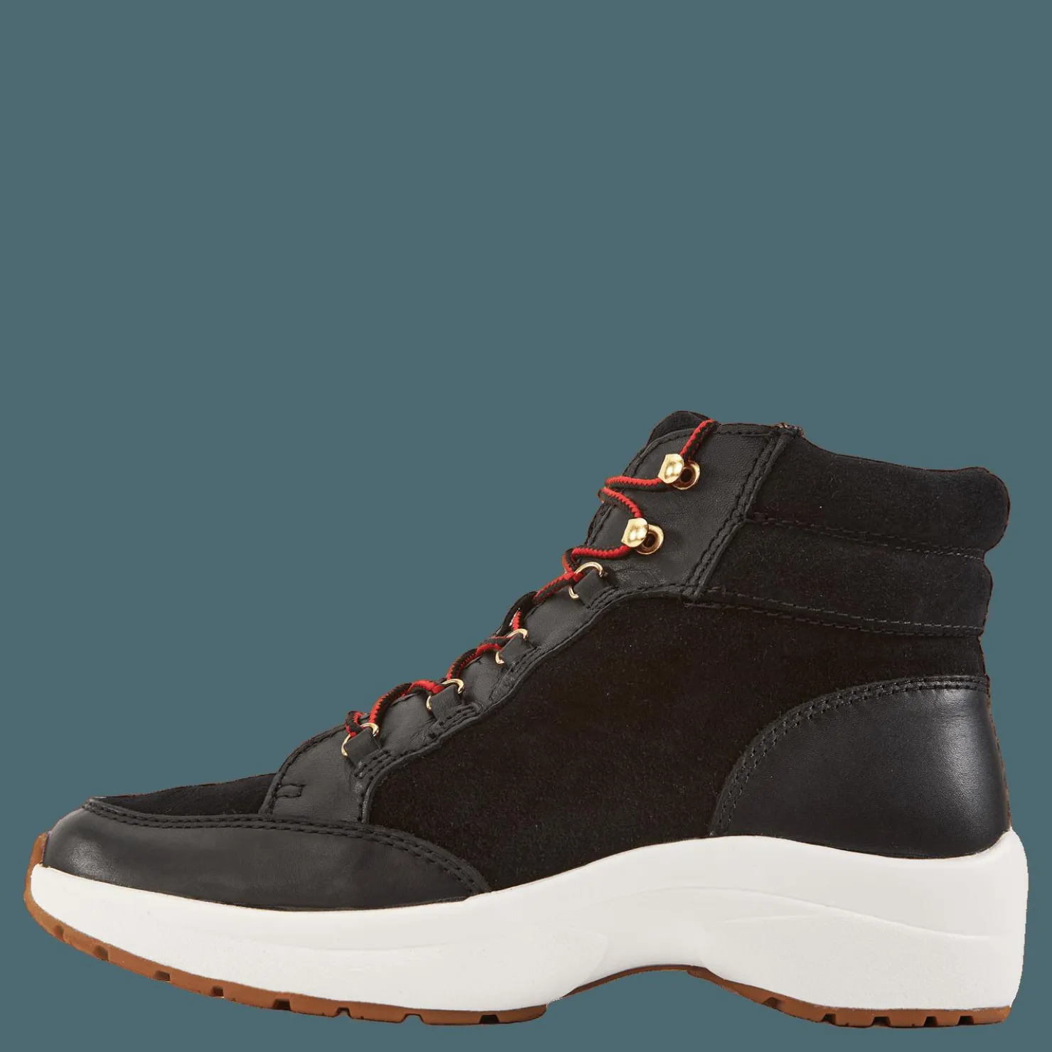 Lauren Ralph Lauren Rylee Suede & Leather High-Top Sneaker Black/Black Svart Discount
