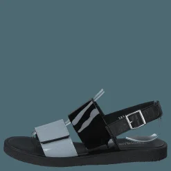 Angulus Sandal With Plateau Sole Greyblue/black/black Blå