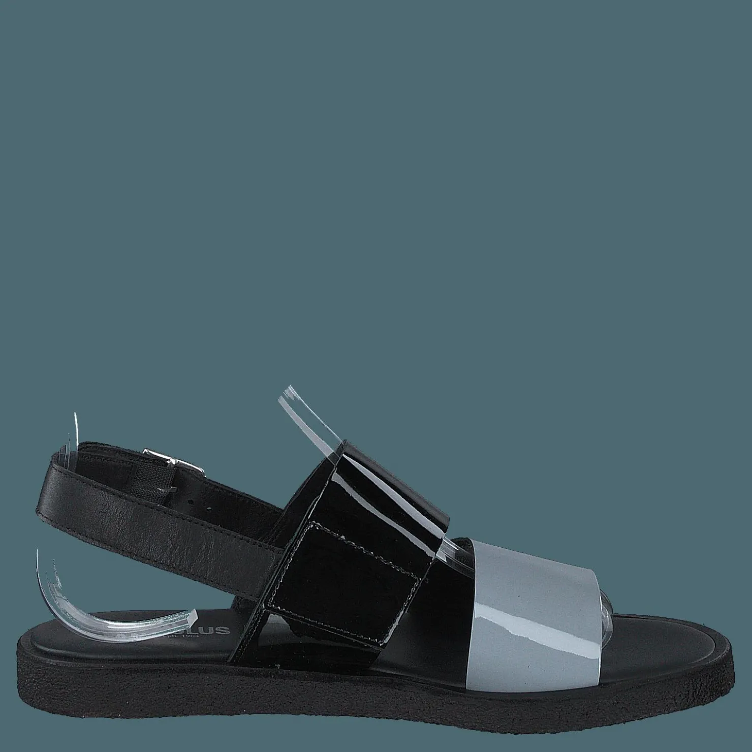 Angulus Sandal With Plateau Sole Greyblue/black/black Blå